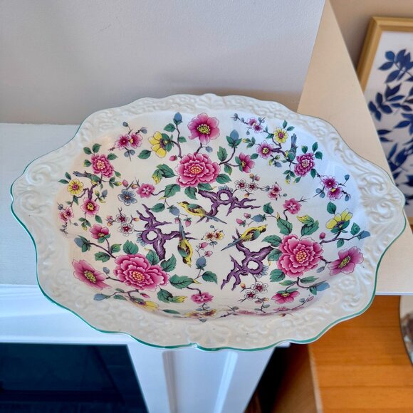 1950s James Kent Old Foley Chinese Rose Fine Porcelain Pitcher and Basin - Picture 6 of 16